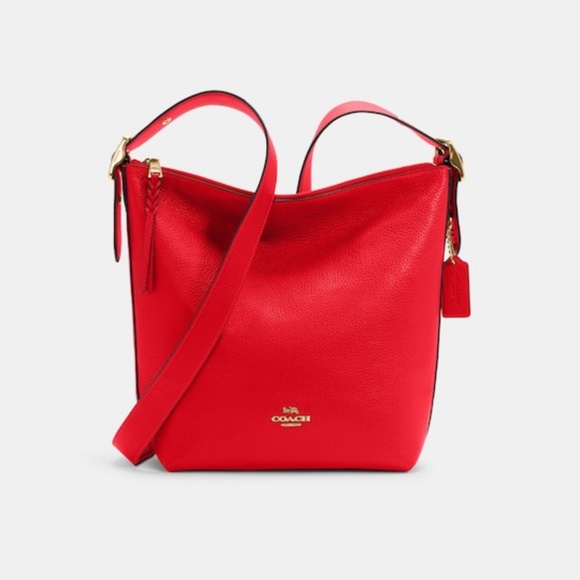 Coach Handbags - New! Coach Val Red Leather Duffle Shoulder Bag